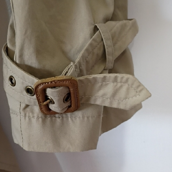 Ralph Lauren Trench Coat Taupe Double Breasted Belt Pockets Zip Liner Small - Picture 7 of 7